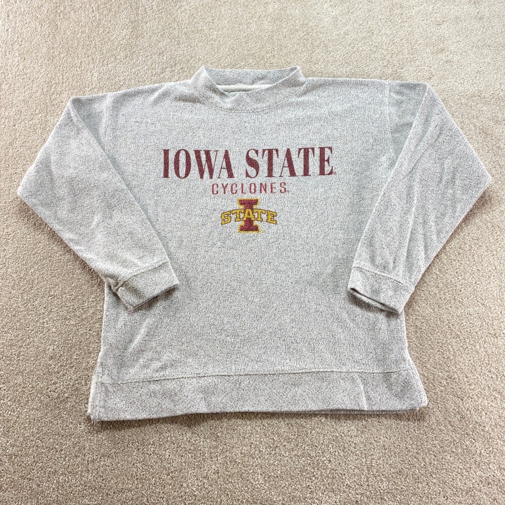Bottom Drawers Sweatshirt Womens Small Gray Iowa‎ State Cyclones Mock Neck